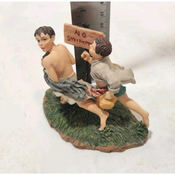 Vtg Dave Grossman Norman Rockwell No Swimming Figurine 1998 - Picture 9 of 9